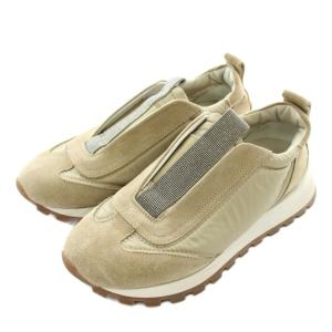 BRUNELLO CUCINELLI スニーカー スエード モニーレ 36 ベージュ