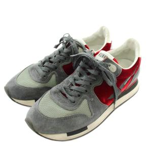GOLDEN GOOSE ランニング RUNNING スニーカー スエード ベロア メッシュ ローカット 37 24?p グレー