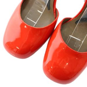 MARNI パンプス エナメル ラウンドトゥ チャンキーヒール ストラップ 36 23?p 赤 レッド /XZ GY19