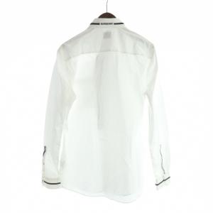 BURBERRY LONDON 8029258 RUBBER LOGO SHIRTS シャツ 長袖 ステンカラー ロゴ S 白 ホワイト