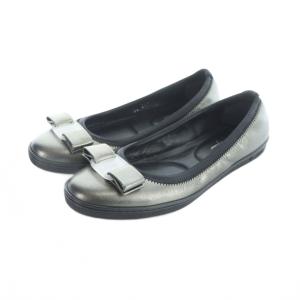 SAVINA バレエシューズ ヴァラリボン 5.5 メタリックシルバーカラー