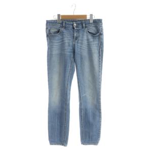 ジーンズ デニムパンツ ジップフライ ロゴ スリム 42 青 ブルー GY19 /MQ