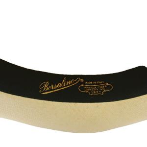Borsalino パナマ ファイン ミディアムブリム 帽子 57 ベージュ