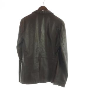 JIL SANDER レザージャケット シルク 44 ブラウン