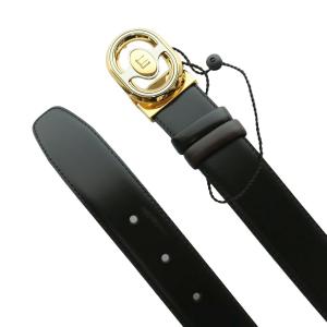 ALFRED DUNHILL ベルト レザー ロゴバックル 黒 ブラック /SS OS GY19