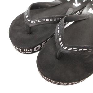 Off-White ビーチサンダル シューズ トング ロゴ プリント 黒 ブラック /FF GY19