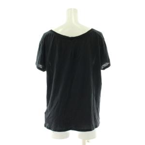 SAINT LAURENT PARIS 15年製 カットソー 綿 S 黒 ブラック Tシャツ 半袖 クルーネック /PP GY19