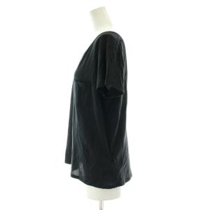 SAINT LAURENT PARIS 15年製 カットソー 綿 S 黒 ブラック Tシャツ 半袖 クルーネック /PP GY19