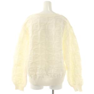 SHIPS 25AW 2WAY フラワー ジャカード ハーフ ジップ プルオーバー ニット セーター アイボリー 316-01-0819