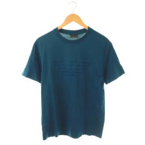 Tシャツ ロゴ クルーネック L ブルー /DF GY68