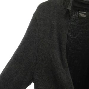 NUDE:MASAHIKO MARUYAMA ブラックカーディガン カーディガン ニット 48 長袖 カットオフ レイヤードデザイン グレー