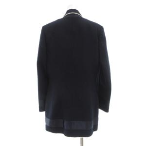 GIANFRANCO FERRE セットアップ テーラードジャケット ウール ミドル ハーフ丈 ボウタイ 金ボタン 42 カットソー ミドル