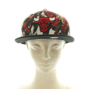 NEW ERA × MARVEL キャップ 帽子 刺繍  S-M 白 黒 赤 /MI GY01