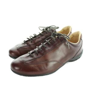 Allen Edmonds レザーシューズ スニーカー 靴 レースアップ ロゴ 6.5 茶 ブラウン GY19 /MQ