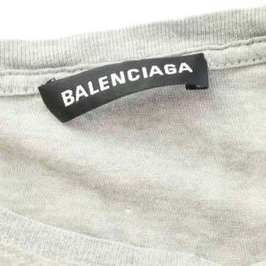 BALENCIAGA Tシャツ カットソー プリント グレー XS グレー 578139 /MW GY19