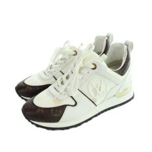 LOUIS VUITTON 1A3CW4 ランアウェイ モノグラム スニーカー 38 ホワイト