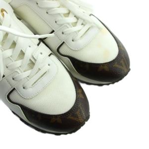 LOUIS VUITTON 1A3CW4 ランアウェイ モノグラム スニーカー 38 ホワイト