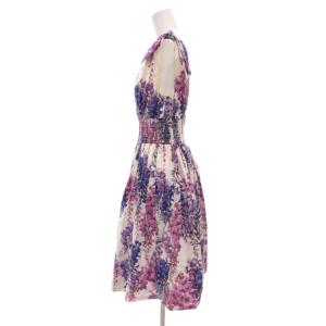 DOLCE&GABBANA ワンピース 花柄 42 ホワイト パープル