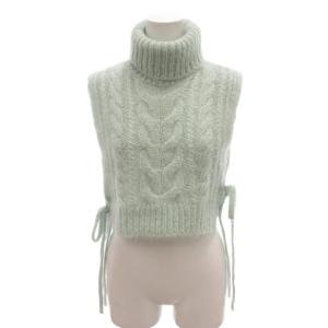 美品 HEAVY ROLL NECKS ニットベスト モヘヤ タートルネック ミントグリーン /YJ GY19