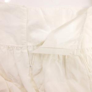 JIL SANDER タグ付き フレアスカート ロング丈 リネン混 ギャザー 38 白 ホワイト /YJ GY19
