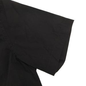 BURBERRY LONDON england シャツ 半袖 襟裏ノバチェック TBロゴ刺繍 S 黒 ブラック /JS GY19