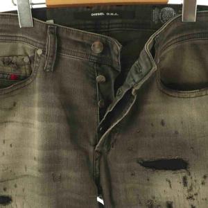 DIESEL D.N.A. テパー TEPPHAR デニムパンツ スキニー ダメージ加工 W29-L30 グレー /SS