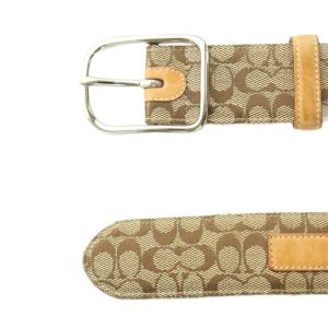 COACH シグネチャー キャンバス ベルト バックル M ベージュ 8573 /MI GY19