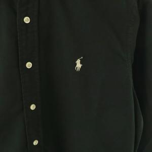 RALPH LAUREN ボタンダウンシャツ 長袖 S ブラック /HK GY19