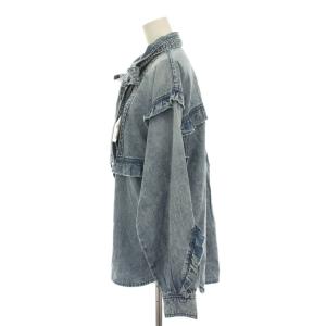 ROSE BUD 25AW FLILL DENIM SHIRT フリル デニムシャツ ブラウス 長袖 ONE SIZE 青