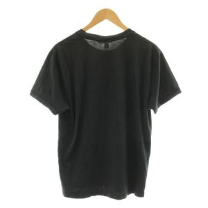 AMI Alexandre Mattiussi De Coeur T-shirt Tシャツ カットソー 半袖 クルーネック ロゴ刺繍 L 黒 ブラック
