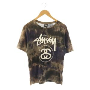 Tシャツ 半袖 タイダイ ロゴプリント S ブラウン /MY OS GY19