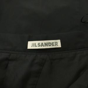 JIL SANDER フレアスカート ひざ丈 シルク混 34 黒 ブラック BW359810 WF450600 /KU GY19