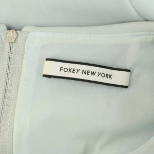 FOXEY NEW YORK ノースリーブワンピース 膝丈 40 ライトブルー 34061 /MY OS GY19