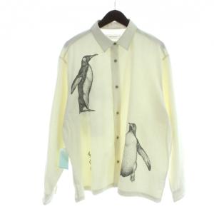 24SS-MS2-021 PENGUIN SHIRT WHT シャツ カットソー 長袖 ペンギン柄 M