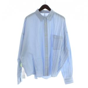 25FW-MS8-011 2FACE DRESS SHIRT V2 BLUE ステンカラーシャツ