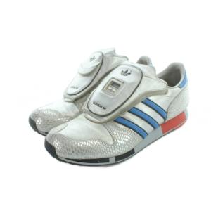 adidas 666825 MICROPACER スニーカー シューズ 靴 ベルクロテープ ロゴ 29cm シルバー色