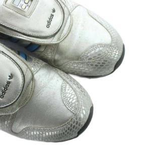 adidas 666825 MICROPACER スニーカー シューズ 靴 ベルクロテープ ロゴ 29cm シルバー色