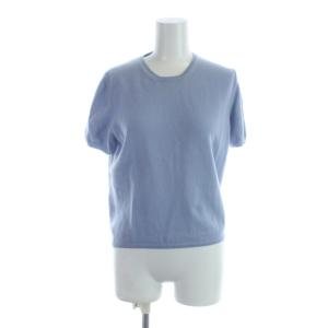 PRADA ニット アンサンブル 長袖 半袖 シングル カットソー カーディガン カシミヤ 42 44 L XL 青