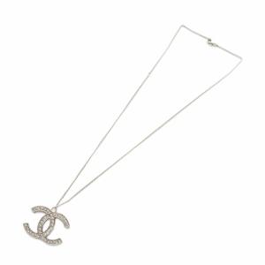 CHANEL 13P ネックレス ココマーク ラインストーン シルバーカラー