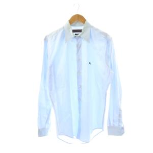 SLIM FIT シャツ 長袖 ロゴ刺繍 ボタンダウン 42 ライトブルー /HK GY64