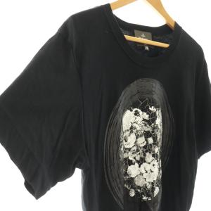 VIVIENNE WESTWOOD MAN 23AW CRACKED FLORAL FRAME Tシャツ カットソー プリント 46 黒 白 /CX