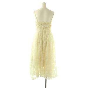 SNIDEL 24SS キャミワンピース レース ロング 0 アイボリー ブラック /DO GY44