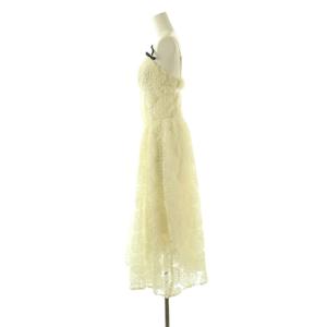 SNIDEL 24SS キャミワンピース レース ロング 0 アイボリー ブラック /DO GY44