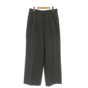 FASHION ワイドパンツ 総柄 シルク混 42 ダークグレー 0353365 /MI GY19