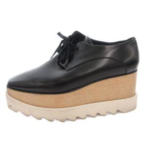 STELLA McCARTNEY ELYSE エリス プラットフォーム シューズ スニーカー 厚底 レザー 37 黒 ブラック /FF GY19