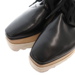 STELLA McCARTNEY ELYSE エリス プラットフォーム シューズ スニーカー 厚底 レザー 37 黒 ブラック /FF GY19