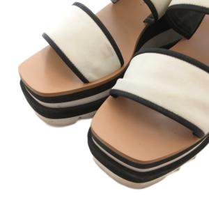 STELLA McCARTNEY SNEAK ELYSE サンダル プラットフォーム 厚底 バックストラップ 38 白 ホワイト /FF