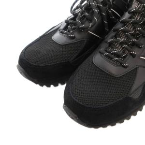 EMPORIO ARMANI スニーカー シューズ ローカット スエード 切替 ロゴ 26 黒 ブラック X4X616 /FF GY19