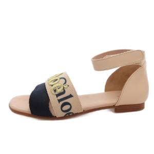 Chloe ウッディ サンダル 37 ピンクベージュ