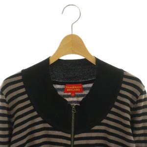 Vivienne Westwood RED LABEL カーディガン ボーダー スカル 3 ブラック グレー